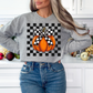Coquette Bow Checkered Pumpkins Fall DTF TRANSFER or UV DTF STICKER DECAL