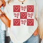 Hearts And Coquette Bows Checkered Valentine's Day DTF TRANSFER or UV DTF STICKER DECAL
