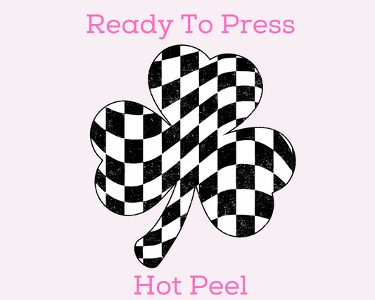 Checkered Clover St. Patrick's Day DTF TRANSFER or UV DTF STICKER