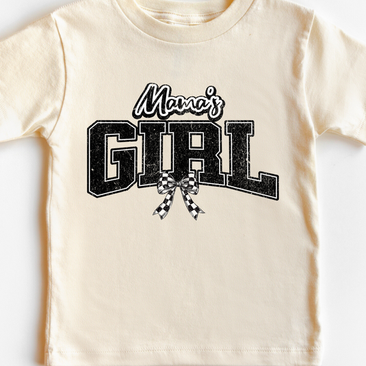 Mama's Girl Checkered Coquette DTF TRANSFER or UV DTF STICKER DECAL