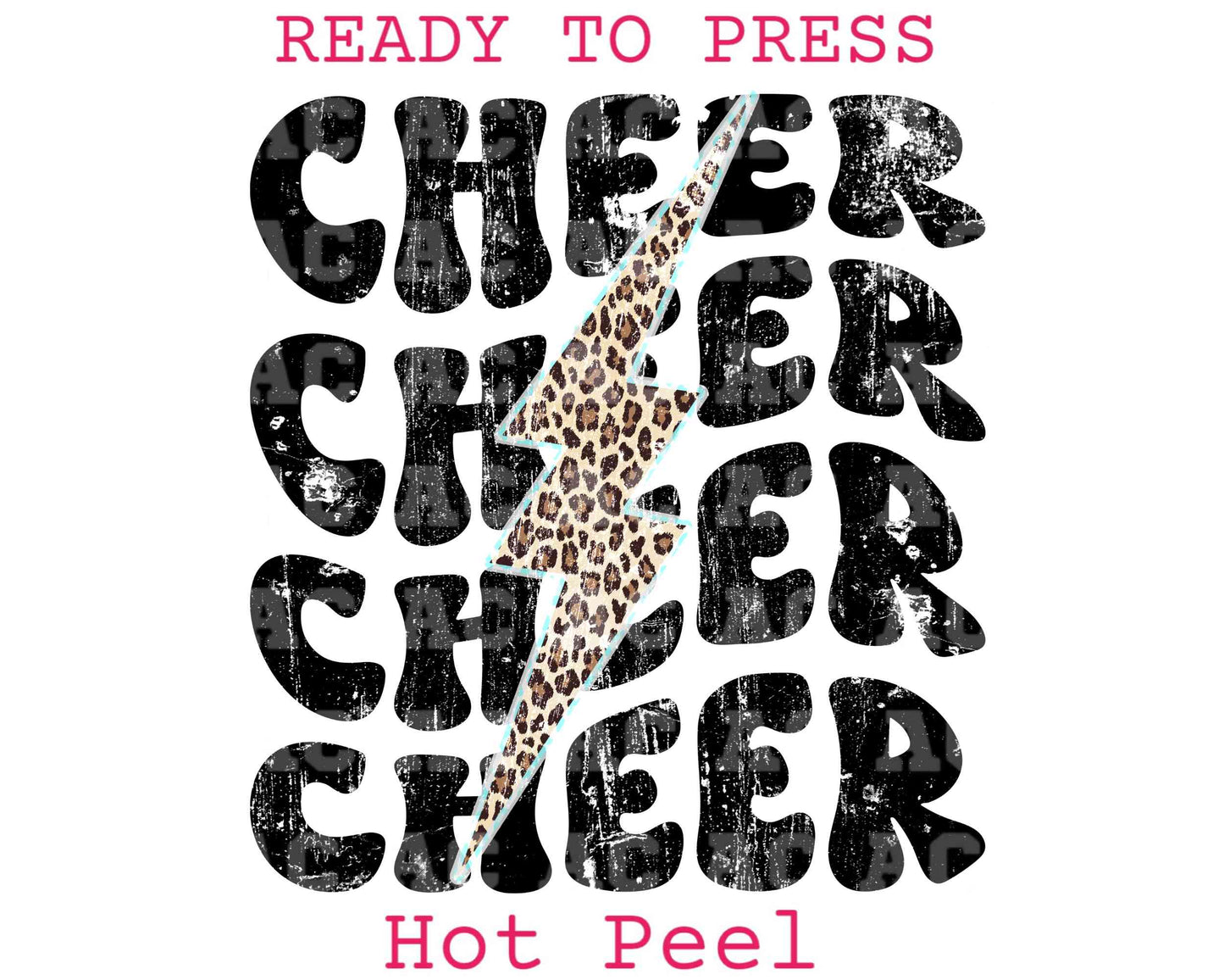 Cheer Lightning (Leopard) DTF TRANSFER or UV DTF STICKER