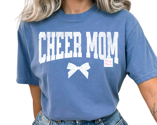 Cheer Mom with Coquette Bow DTF TRANSFER or UV DTF STICKER