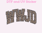 WWJD Leopard What would Jesus Do Faith Based Religious DTF TRANSFER or UV DTF STICKER