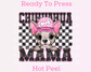 Chihuahua Mama (Black) Faux Sequins Faux Embroidery Mom DTF TRANSFER or UV DTF STICKER DECAL