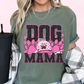 Dog Mama (Pink) Faux Sequins Faux Embroidery Mom DTF TRANSFER or UV DTF STICKER DECAL