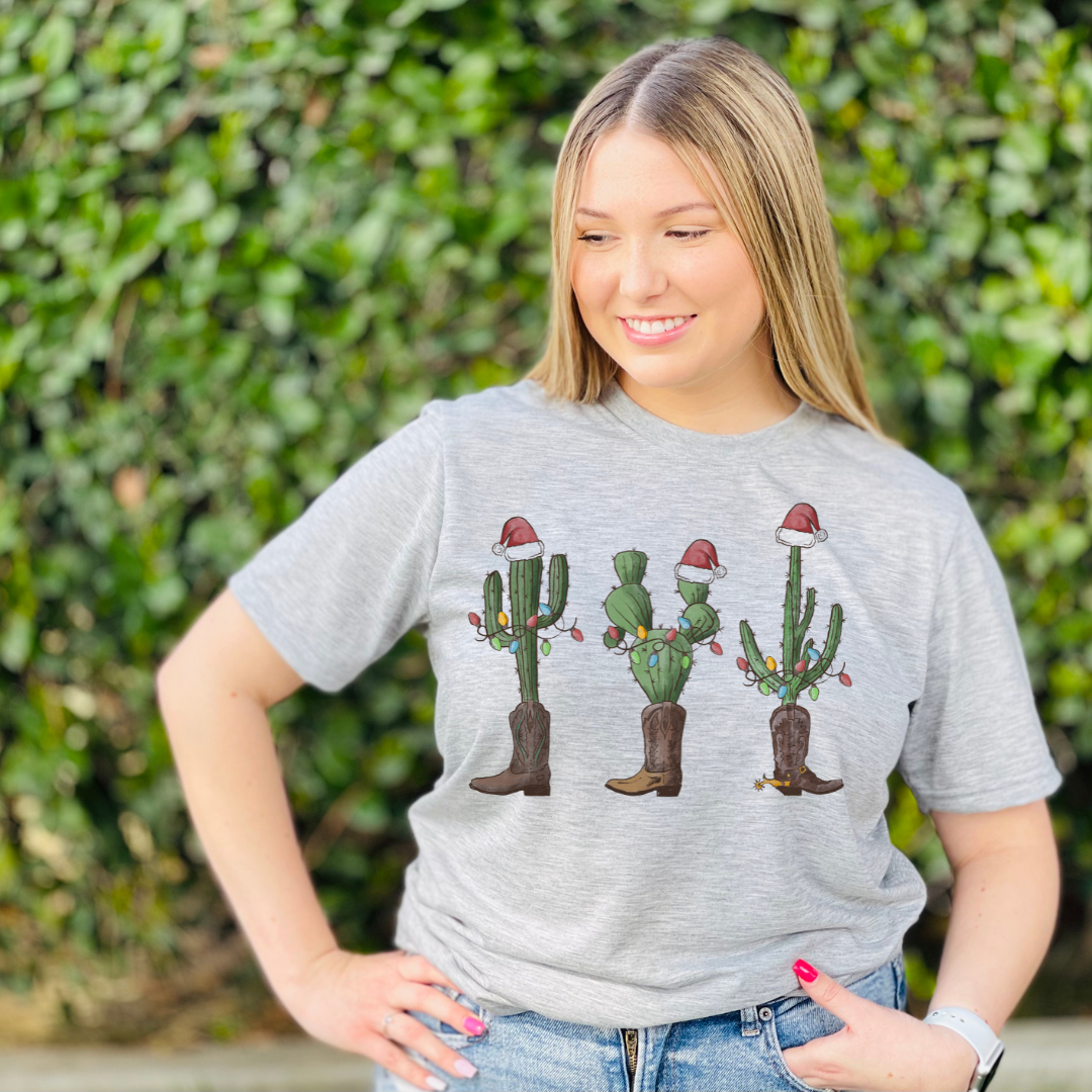 Cowboy Cactus Christmas DTF TRANSFER or UV DTF STICKER