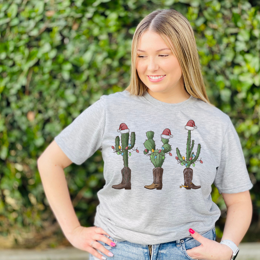 Cowboy Cactus Christmas DTF TRANSFER or UV DTF STICKER