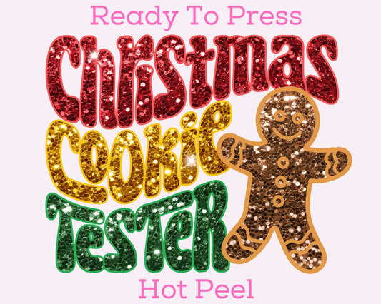 Christmas Cookie TESTER (Faux Sequins) DTF TRANSFER