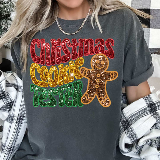 Christmas Cookie TESTER (Faux Sequins) DTF TRANSFER