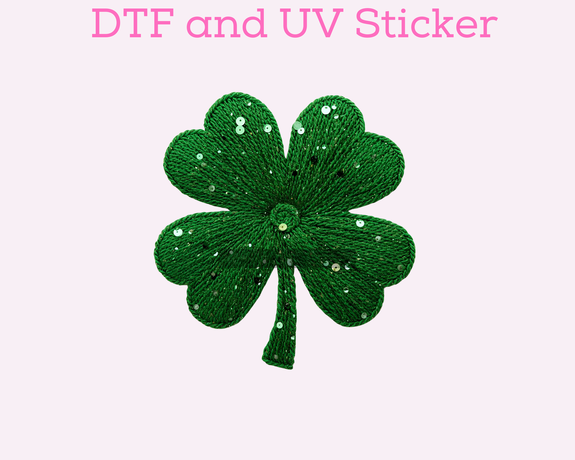 Clover Faux Yarn St. Patrick's Day DTF TRANSFER  or UV DTF STICKER