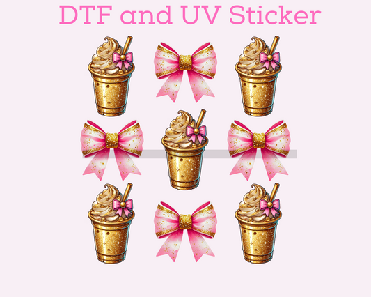 Coffee and Bow DTF TRANSFER