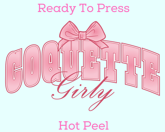 Coquette Bow Girly DTF TRANSFER or UV DTF STICKER DECAL