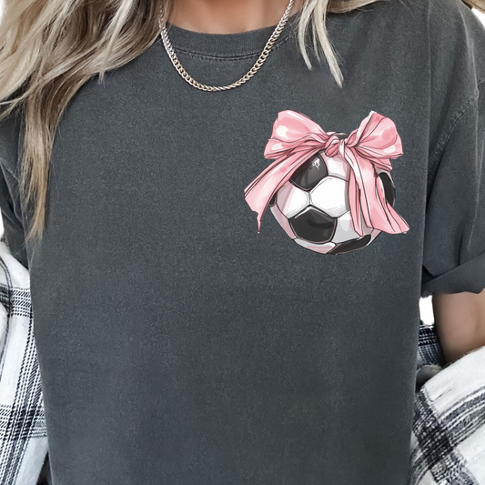 Coquette Bow Soccer DTF TRANSFER or UV DTF STICKER DECAL