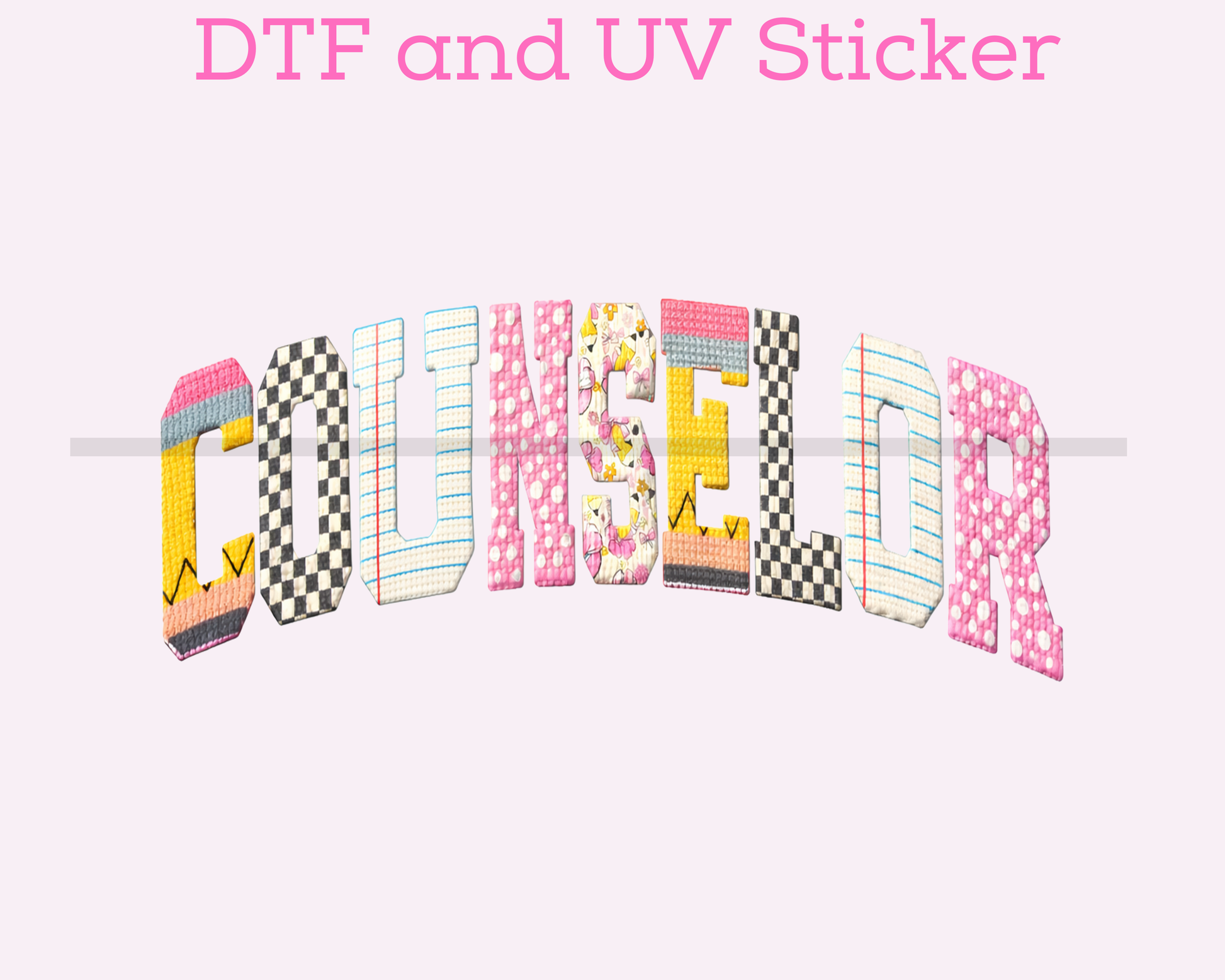 Counselor Faux Yarn DTF TRANSFER or UV DTF STICKER DECAL
