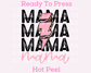 Crayon Mama (Distressed) Mom School DTF TRANSFER or UV DTF STICKER DECAL