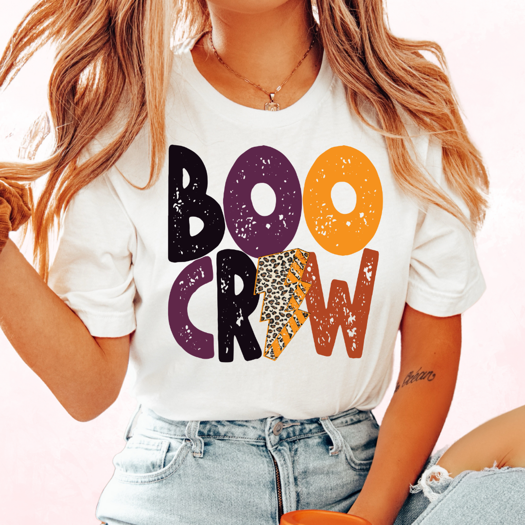 Distressed Boo Crew Halloween DTF TRANSFER