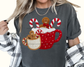Faux Yarn Gingerbread Mug Christmas DTF TRANSFER