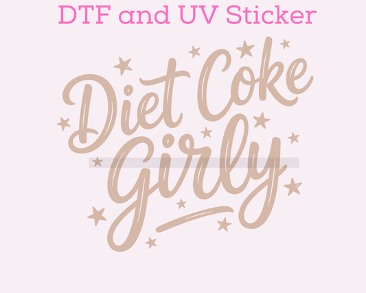 Diet Coke Girly DTF TRANSFER