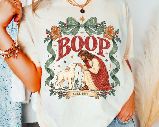 Jesus and Lamb Boop Christmas Faith Based Religious DTF TRANSFER