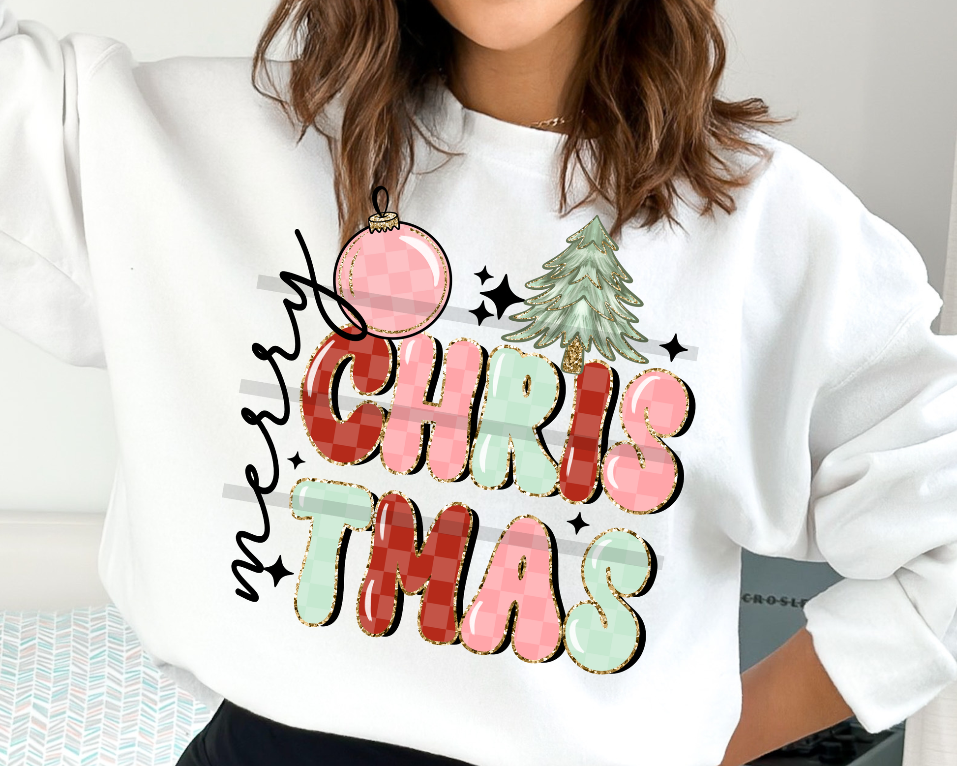 Merry Christmas Doodle Letters Christmas DTF TRANSFER