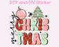 Merry Christmas Doodle Letters Christmas DTF TRANSFER