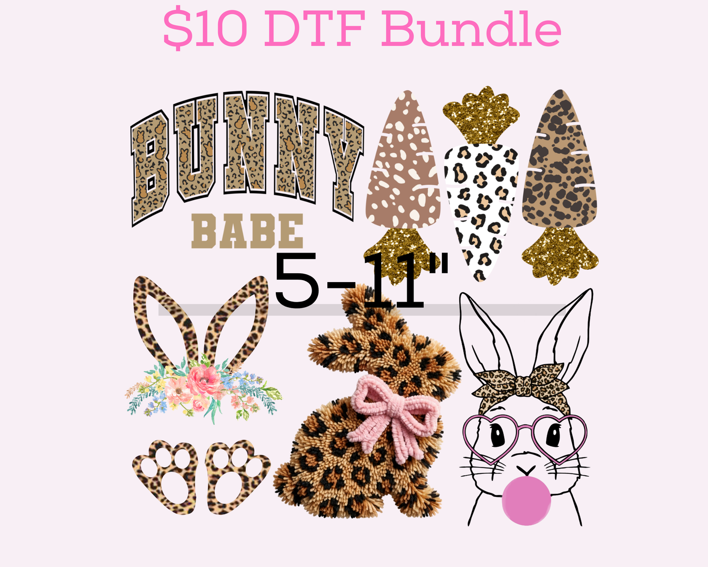 $10 Leopard Easter Bundle DTF Transfer