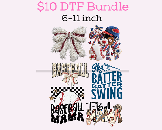 $10 Baseball Bundle DTF Transfer