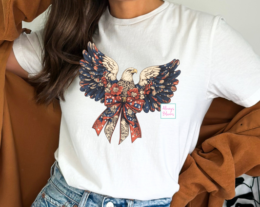 Floral Eagle Patriotic DTF TRANSFER or UV DTF STICKER