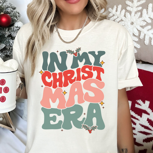 Retro In My Christmas Era Christmas DTF TRANSFER or UV DTF STICKER