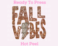 Fall Vibes Faux Sequins Fall DTF TRANSFER or UV DTF STICKER DECAL