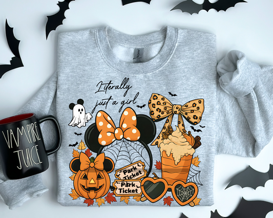 Magical Halloween Fall Just a girl DTF TRANSFER or UV DTF STICKER