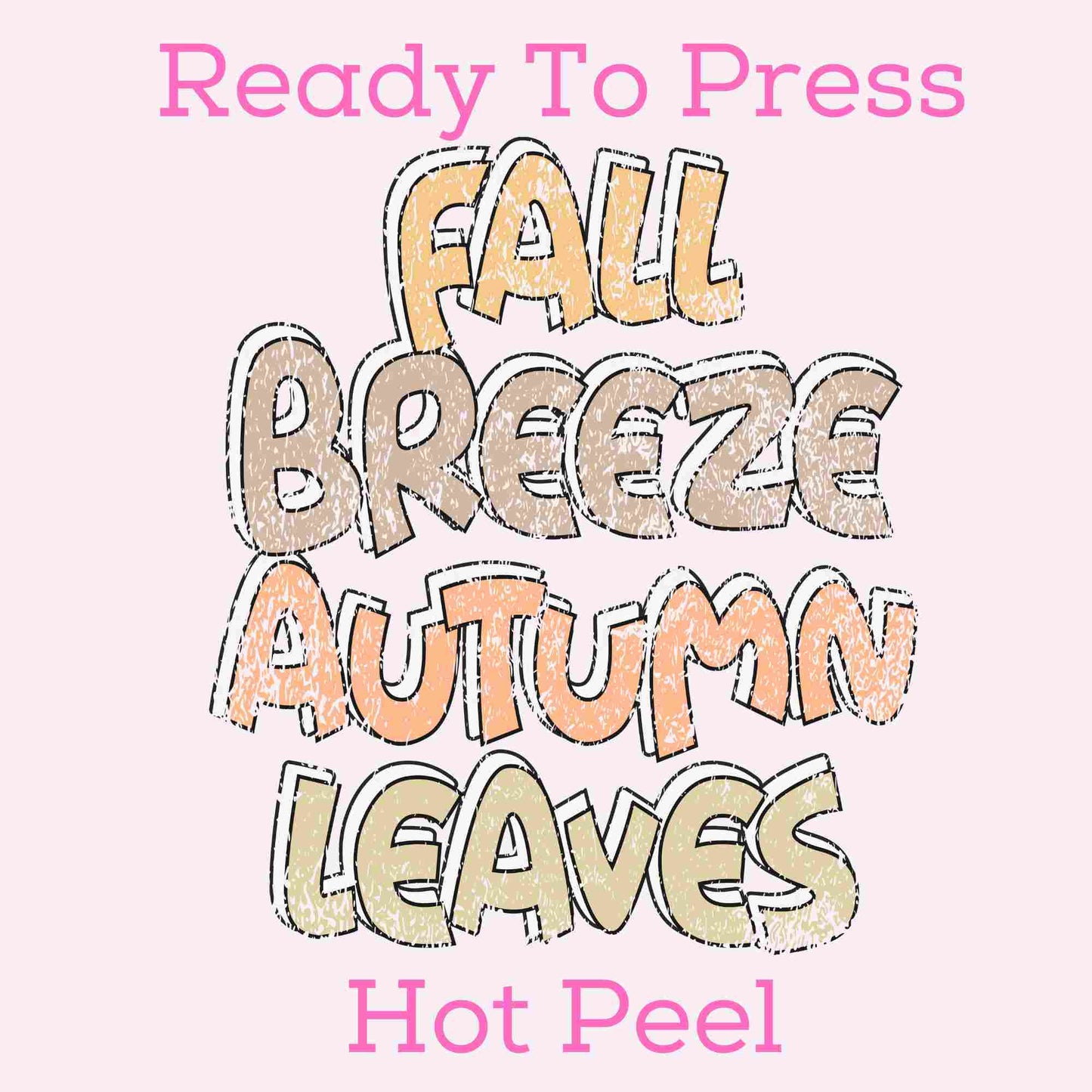 Fall Breeze Autumn Leaves DTF TRANSFER or UV DTF STICKER DECAL