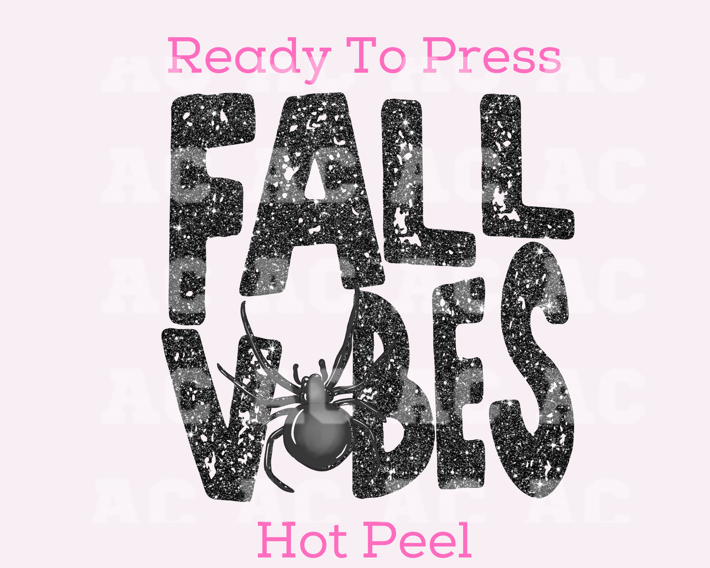 Fall Vibes Spider (Distressed) DTF TRANSFER or UV DTF STICKER DECAL