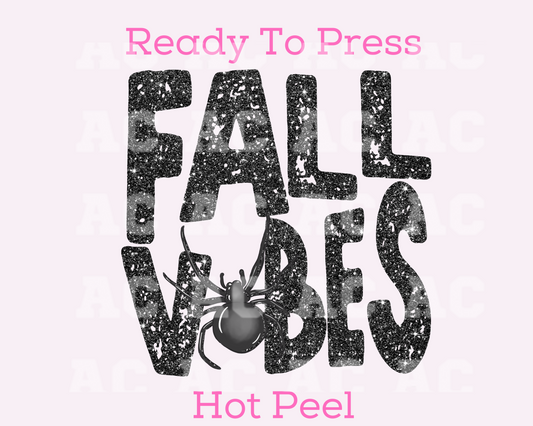 Fall Vibes Spider (Distressed) DTF TRANSFER or UV DTF STICKER DECAL