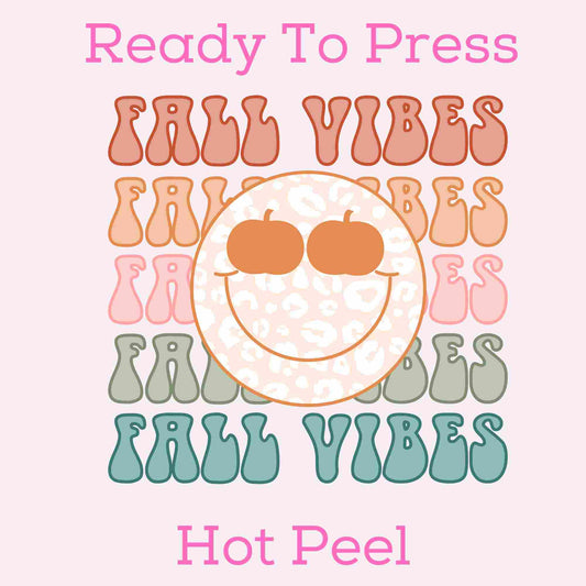 Happy Fall Vibes DTF TRANSFER or UV DTF STICKER DECAL