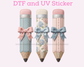 Trendy Pencils Floral Bow School Teacher DTF TRANSFER