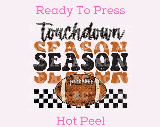 Touchdown Season Stacked DTF TRANSFER or UV DTF STICKER DECAL