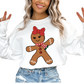 Girl Gingerbread With Bow Christmas DTF TRANSFER