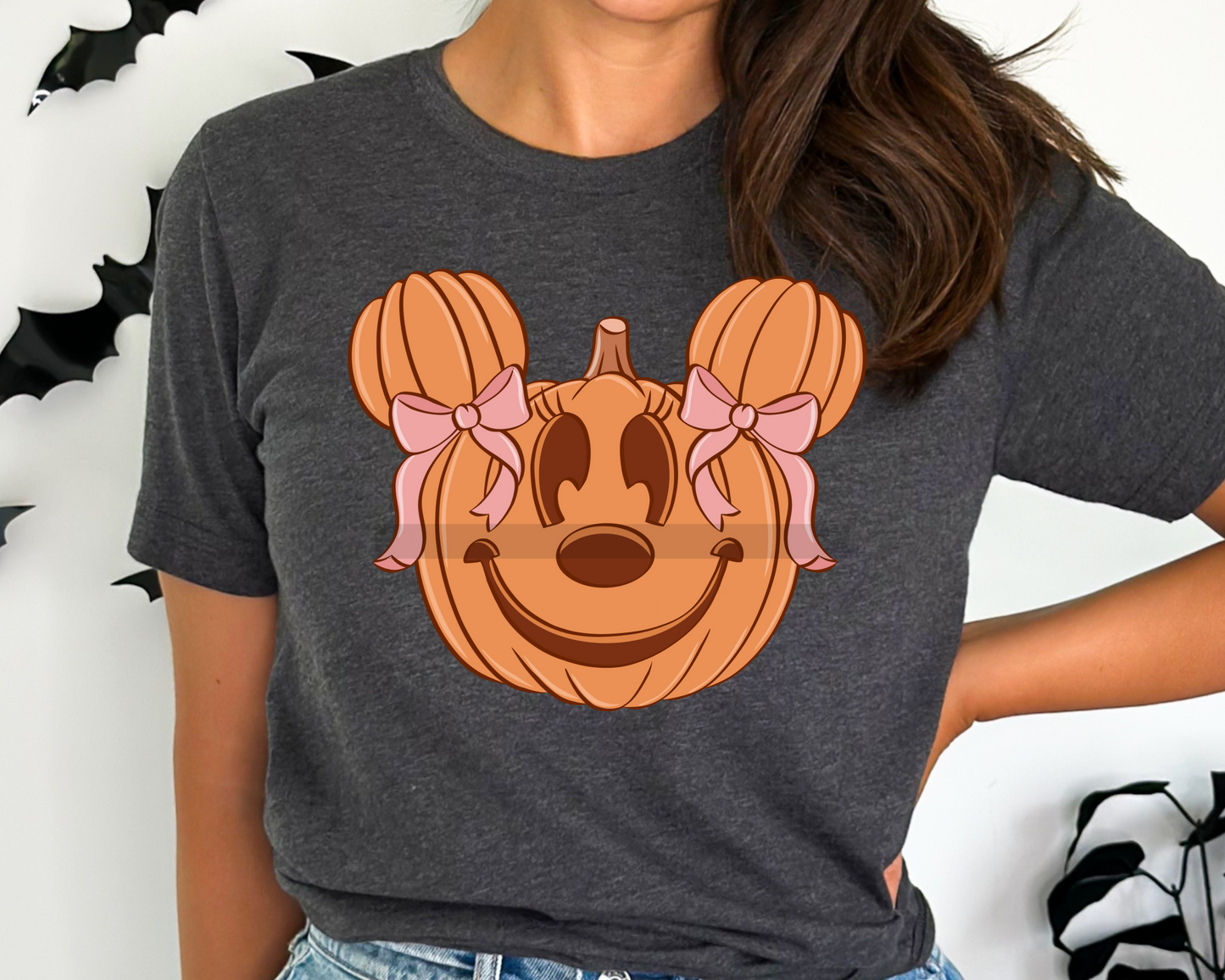 Magical Halloween Girl M0use Pumpkin DTF TRANSFER or UV DTF STICKER