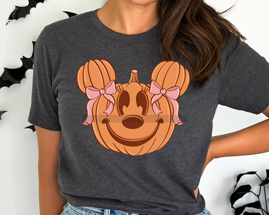 Magical Halloween Girl M0use Pumpkin DTF TRANSFER or UV DTF STICKER