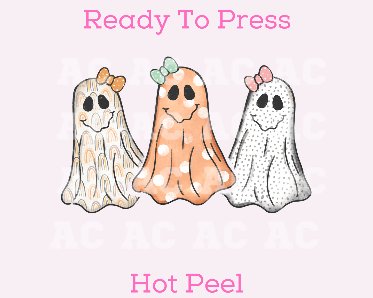 Cute Ghost Trio DTF TRANSFER