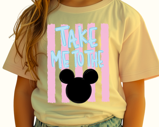 Magical Take me to the Mouse Girl DTF TRANSFER UV DTF STICKER