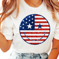 Faux Glitter 4th of July Smiley DTF TRANSFER or UV DTF STICKER