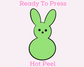 Green Peep Easter DTF TRANSFER or UV DTF STICKER or UV DTF STICKER