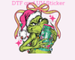 Green Man with Drink DTF TRANSFER or UV DTF STICKER