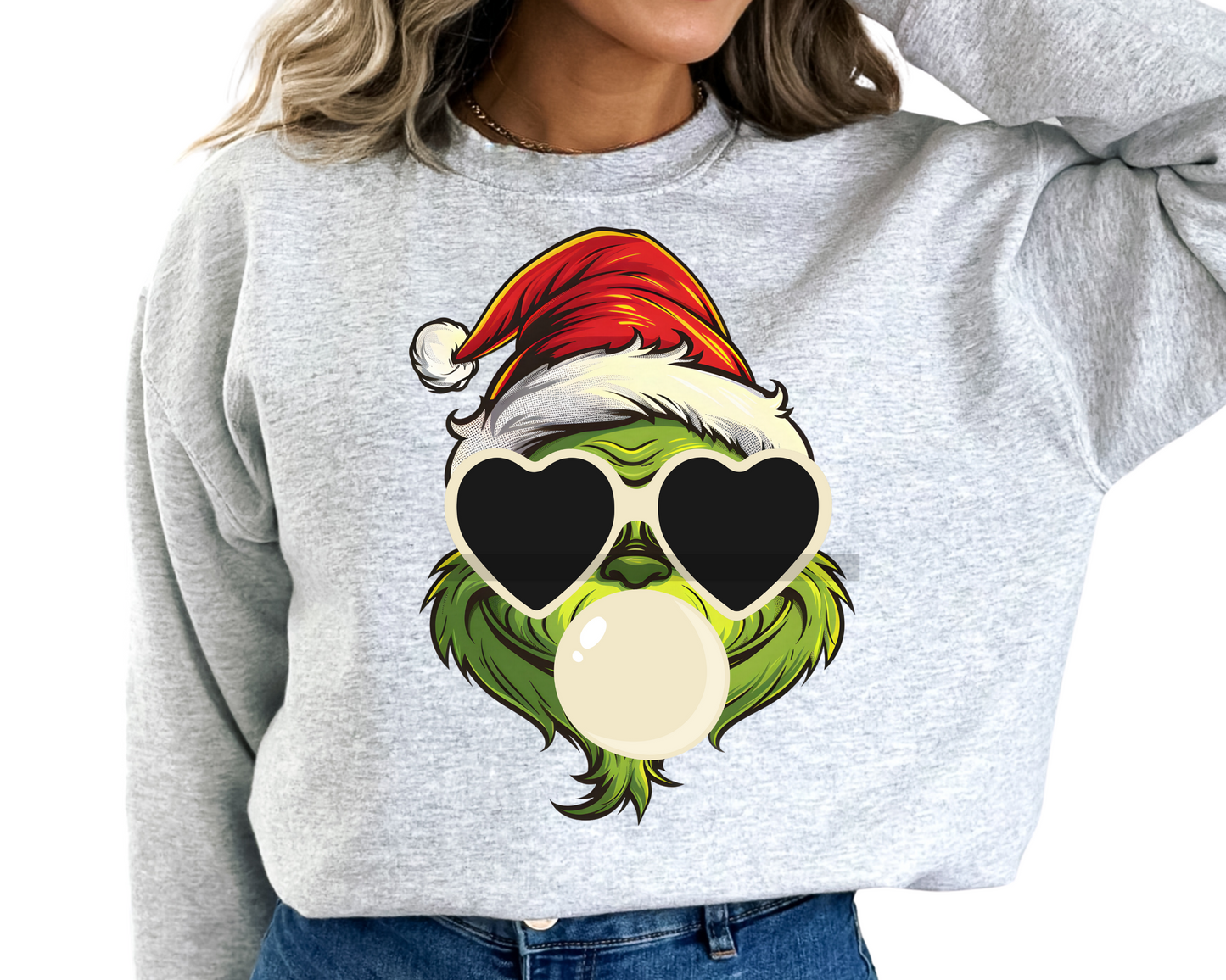 Green Man Blowing Bubble Christmas DTF TRANSFER or UV DTF STICKER