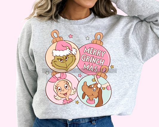 Green Man and Cindy Ornaments Christmas DTF TRANSFER or UV DTF STICKER