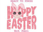 Hoppy Easter Pink Bunny (Distressed) Easter DTF TRANSFER or UV DTF STICKER