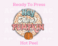 Hey There Pumpkin DTF TRANSFER or UV DTF STICKER DECAL