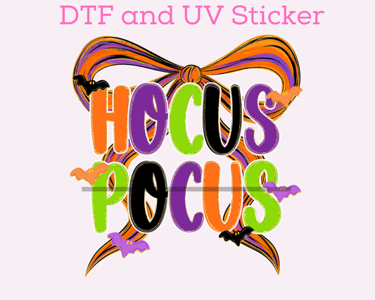 Magical Halloween Sisters with Bow Pocus DTF TRANSFER or UV DTF STICKER